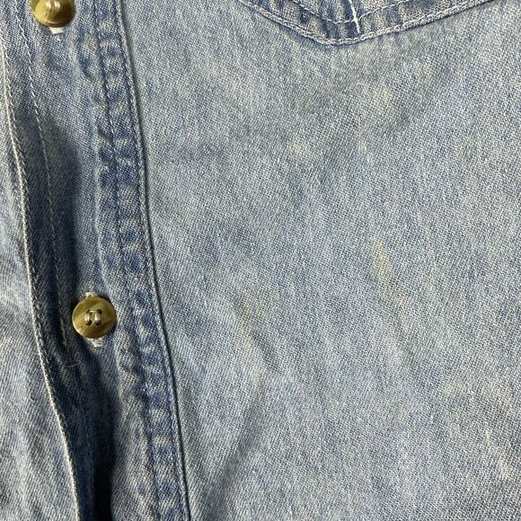 VTG Marlboro Country Store Denim Shirt 90’s Button Up Down Front Mens L *READ - Picture 10 of 16